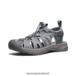 KEEN calçados J8VDXX521 cinza médio/verde pavão sussurrar mulheres - Image 3