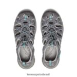 KEEN calçados J8VDXX521 cinza médio/verde pavão sussurrar mulheres - Image 4