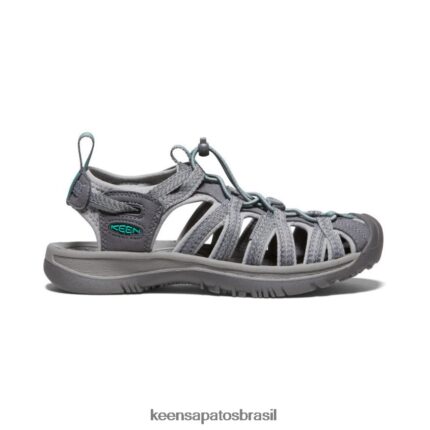 KEEN calçados J8VDXX521 cinza médio/verde pavão sussurrar mulheres