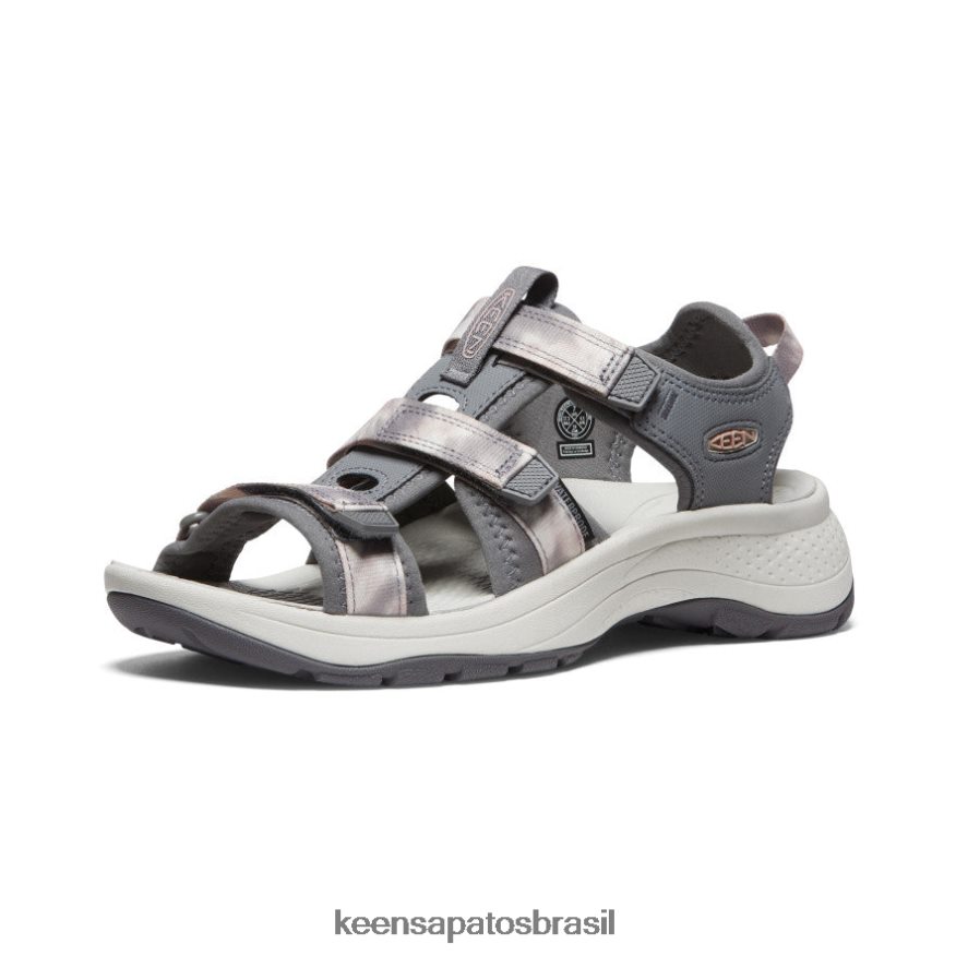 KEEN calçados J8VDXX535 fulvo/tie dye astoria west com bico aberto mulheres - Image 3
