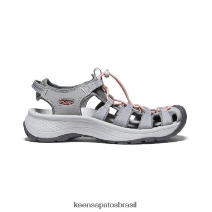 KEEN calçados J8VDXX549 cinza/coral sandália astoria west mulheres