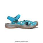 KEEN calçados J8VDXX568 musgo marinho/tie dye sandália rosa mulheres