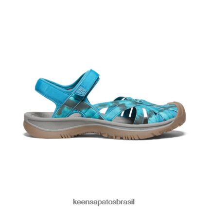 KEEN calçados J8VDXX568 musgo marinho/tie dye sandália rosa mulheres