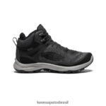 KEEN calçados J8VDXX580 preto/cinza aço bota impermeável terradora flex mulheres