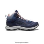 KEEN calçados J8VDXX582 vintage índigo/pêssego bota impermeável terradora flex mulheres