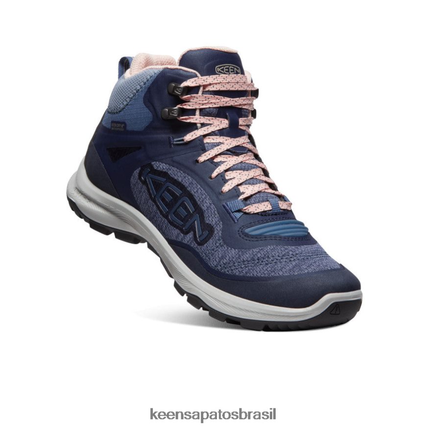 KEEN calçados J8VDXX582 vintage índigo/pêssego bota impermeável terradora flex mulheres - Image 3