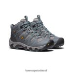 KEEN calçados J8VDXX597 cinza aço/wasabi bota impermeável koven mulheres - Image 2