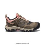 KEEN calçados J8VDXX649 lobo de madeira/pó de tijolo ridge flex à prova d'água mulheres