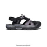 KEEN calçados J8VDXX650 preto/rosa amanhecer sandália ravina h2 mulheres