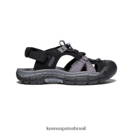 KEEN calçados J8VDXX650 preto/rosa amanhecer sandália ravina h2 mulheres