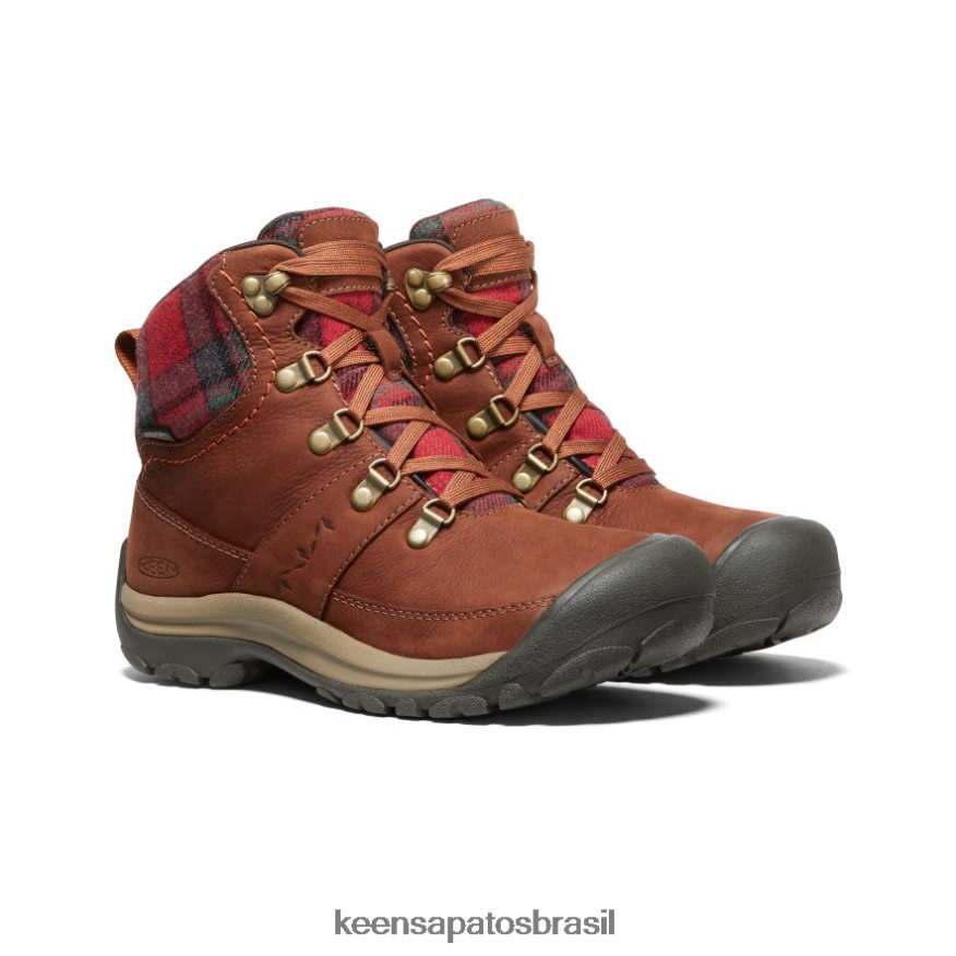 KEEN calçados J8VDXX677 casco de tartaruga/xadrez vermelho bota impermeável de inverno kaci iii mulheres - Image 2