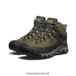 KEEN calçados J8VDXX69 verde-oliva escuro/cinza plaza targhee exp impermeável médio homens - Image 2
