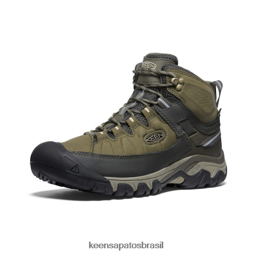 KEEN calçados J8VDXX69 verde-oliva escuro/cinza plaza targhee exp impermeável médio homens - Image 3