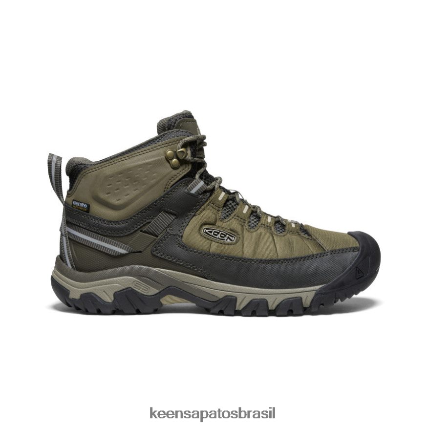 KEEN calçados J8VDXX69 verde-oliva escuro/cinza plaza targhee exp impermeável médio homens - Image 1