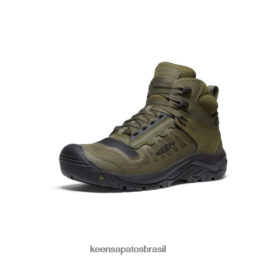KEEN calçados J8VDXX6 azeitona escura/preta reno kbf impermeável mid (dedo macio) homens - Image 3