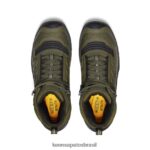 KEEN calçados J8VDXX6 azeitona escura/preta reno kbf impermeável mid (dedo macio) homens - Image 4