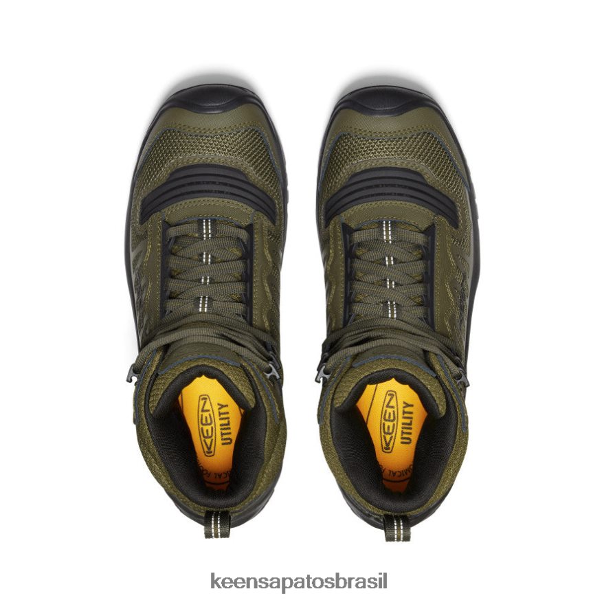 KEEN calçados J8VDXX6 azeitona escura/preta reno kbf impermeável mid (dedo macio) homens - Image 4