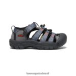 KEEN calçados J8VDXX735 cinza aço/preto Nova Iorque h2 criancinhas