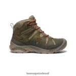 KEEN calçados J8VDXX73 azeitona escura/argila de oleiro bota impermeável circadia homens
