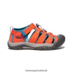 KEEN calçados J8VDXX756 segurança laranja/fiorde azul Nova Iorque h2 Crianças grandes