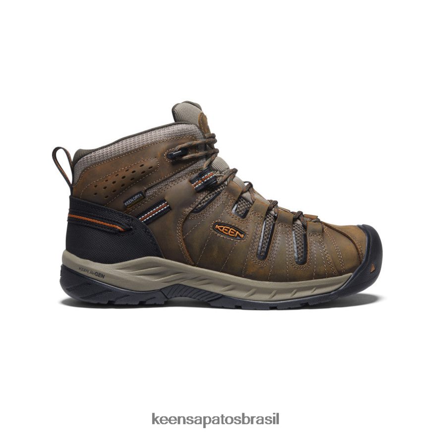 KEEN calçados J8VDXX75 azeitona preta/tigrado flint ii impermeável mid (dedo macio) homens - Image 1