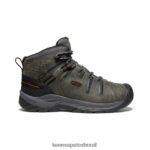 KEEN calçados J8VDXX76 aço cinza/carapaça de tartaruga flint ii impermeável mid (dedo macio) homens