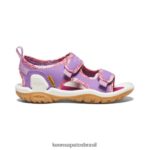 KEEN calçados J8VDXX770 lavanda inglesa/festival fúcsia Knotch Creek com dedos abertos criancinhas