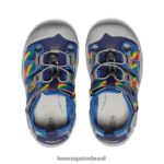 KEEN calçados J8VDXX774 tie-dye cobalto/arco-íris brilhante riacho nó criancinhas - Image 4