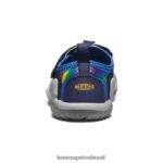 KEEN calçados J8VDXX774 tie-dye cobalto/arco-íris brilhante riacho nó criancinhas - Image 5