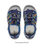 KEEN calçados J8VDXX778 tie-dye cobalto/arco-íris brilhante riacho nó Crianças grandes - Image 4
