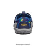 KEEN calçados J8VDXX778 tie-dye cobalto/arco-íris brilhante riacho nó Crianças grandes - Image 5