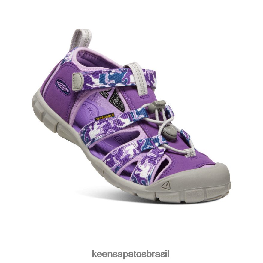 KEEN calçados J8VDXX795 camuflado/tillandsia roxo seacamp ii cnx Crianças grandes - Image 3