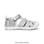 KEEN calçados J8VDXX798 prata/estrela branco seacamp ii cnx Crianças grandes
