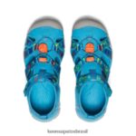 KEEN calçados J8VDXX800 urso esfumaçado/azul fiorde seacamp ii cnx x urso esfumaçado Crianças grandes - Image 4