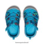 KEEN calçados J8VDXX821 urso esfumaçado/azul fiorde seacamp ii cnx x urso esfumaçado crianças - Image 4