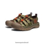 KEEN calçados J8VDXX82 urso esfumaçado/oliva militar newport retro x urso esfumaçado homens - Image 2