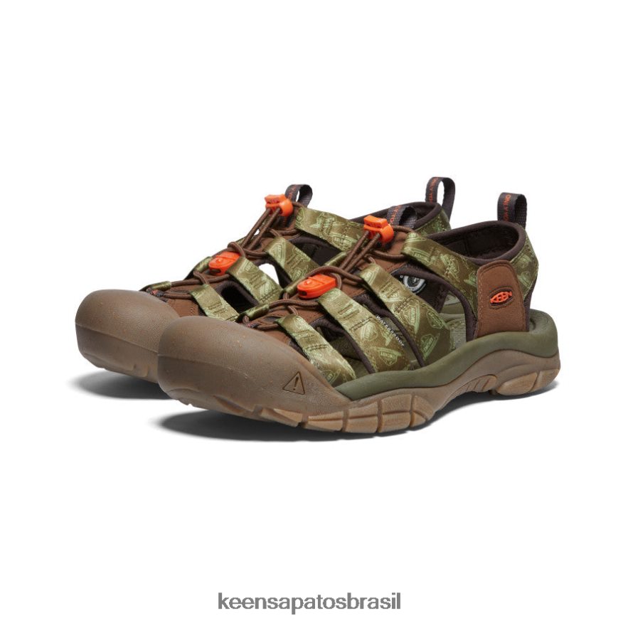 KEEN calçados J8VDXX82 urso esfumaçado/oliva militar newport retro x urso esfumaçado homens - Image 2