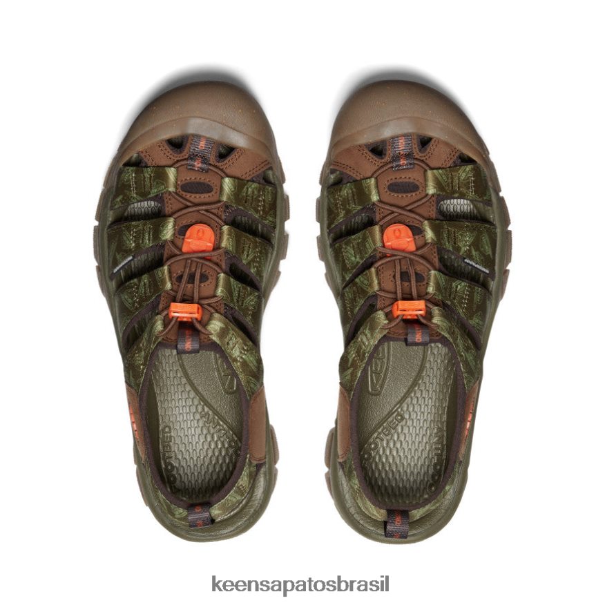 KEEN calçados J8VDXX82 urso esfumaçado/oliva militar newport retro x urso esfumaçado homens - Image 4