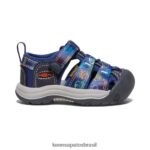 KEEN calçados J8VDXX834 urso esfumado/multi newport h2 x urso esfumaçado crianças