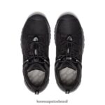 KEEN calçados J8VDXX842 preto/cinza aço sapato impermeável targhee Crianças grandes - Image 4