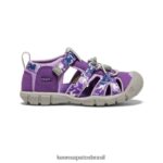 KEEN calçados J8VDXX851 camuflado/tillandsia roxo seacamp ii cnx criancinhas