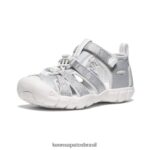 KEEN calçados J8VDXX857 prata/estrela branco seacamp ii cnx criancinhas - Image 3