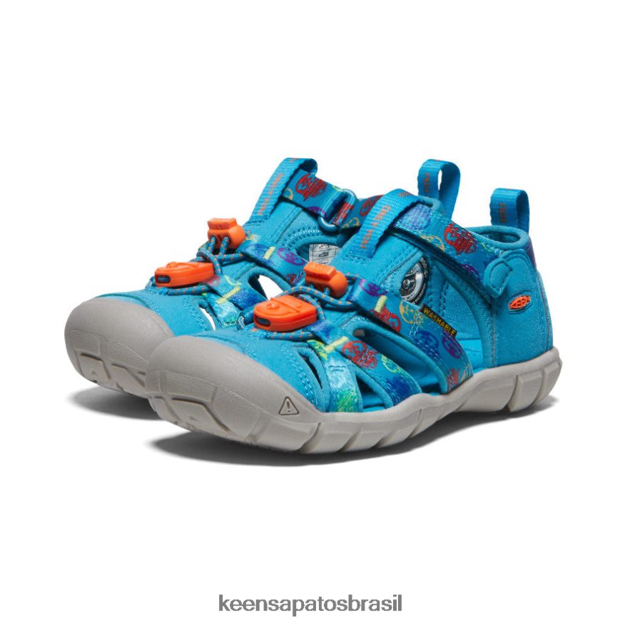 KEEN calçados J8VDXX858 urso esfumaçado/azul fiorde seacamp ii cnx x urso esfumaçado criancinhas - Image 2