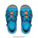 KEEN calçados J8VDXX858 urso esfumaçado/azul fiorde seacamp ii cnx x urso esfumaçado criancinhas - Image 4