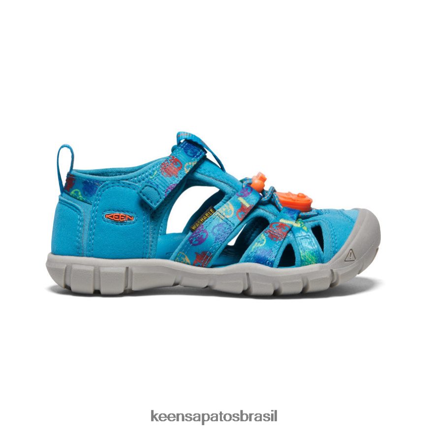 KEEN calçados J8VDXX858 urso esfumaçado/azul fiorde seacamp ii cnx x urso esfumaçado criancinhas - Image 1