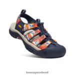 KEEN calçados J8VDXX85 descolado laranja/marinho newport x ao ar livre afro homens - Image 3