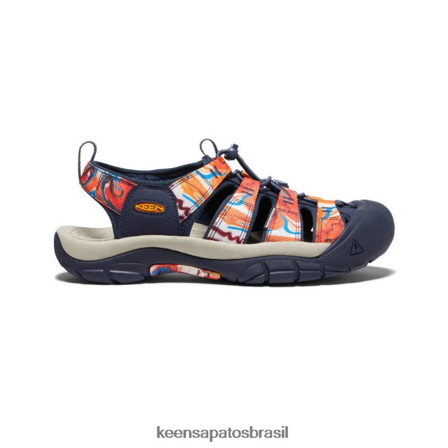 KEEN calçados J8VDXX85 descolado laranja/marinho newport x ao ar livre afro homens - Image 1