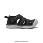 KEEN calçados J8VDXX863 preto/chuvisco sandália arraia criancinhas