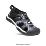 KEEN calçados J8VDXX864 preto/camuflado sandália arraia criancinhas - Image 3