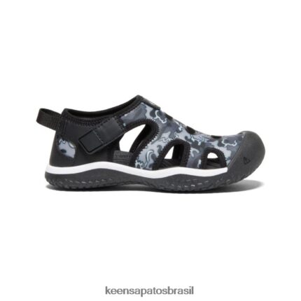 KEEN calçados J8VDXX864 preto/camuflado sandália arraia criancinhas